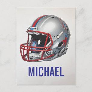 Cartes Pour Fêtes Annuelles Casque de Football Motivationnel Inspirant