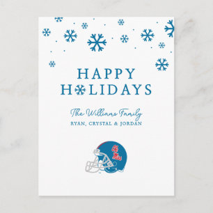 Cartes Pour Fêtes Annuelles Casque Ole Miss Football Bleu clair