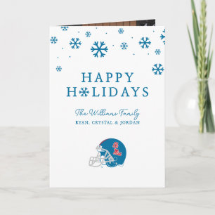 Cartes Pour Fêtes Annuelles Casque Ole Miss Football Bleu clair
