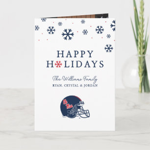 Cartes Pour Fêtes Annuelles Casque Ole Miss Football bleu foncé