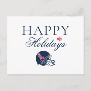 Cartes Pour Fêtes Annuelles Casque Ole Miss Football   bleu foncé