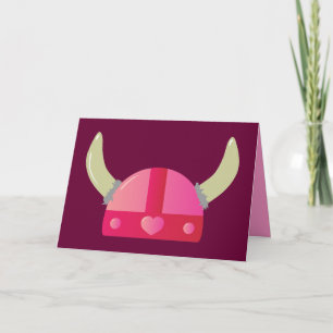 Cartes Pour Fêtes Annuelles Casque Viking Love