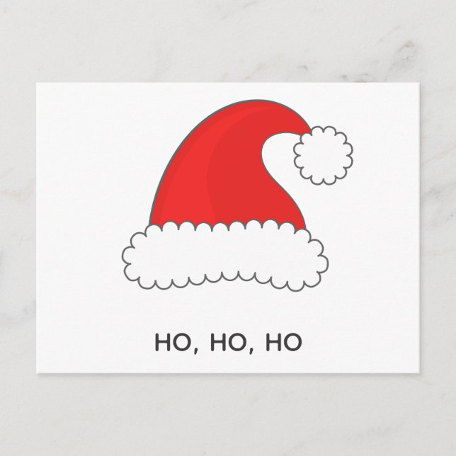 Cartes Pour Fêtes Annuelles Casquette du Père Noël (Devant)