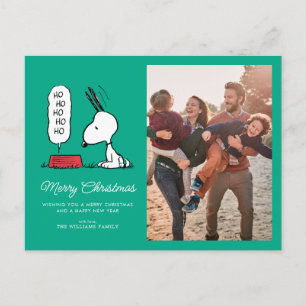 Cartes Pour Fêtes Annuelles Casse-croûte Peanuts   Snoopy Ho Ho Ho