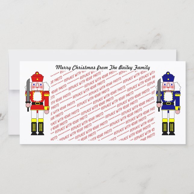 Cartes Pour Fêtes Annuelles Casse-noires Soldats Photo de Noël (Devant)