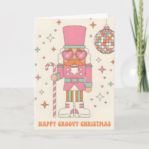 Cartes Pour Fêtes Annuelles Casse-Noisette Rétro Groovy Joyeux Noël