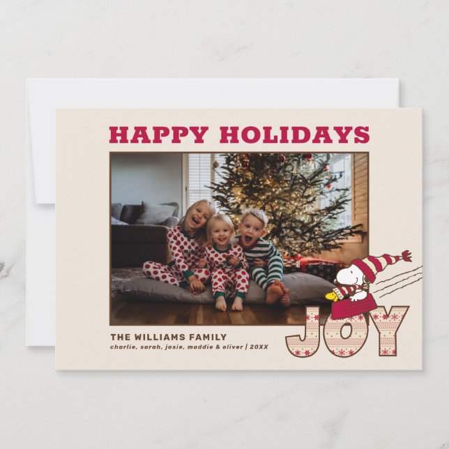 Cartes Pour Fêtes Annuelles Casse-noisettes | Snoopy & Woodstock Joie Balade e (Devant)