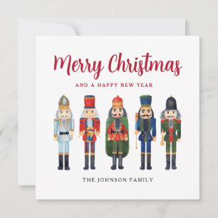 Cartes Pour Fêtes Annuelles Casse-noix mignonne Joyeux Carré de Noël