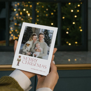 Cartes Pour Fêtes Annuelles Casse-noix moderne Joyeux Noël Typographie