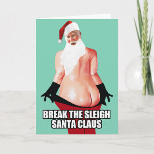 Cartes Pour Fêtes Annuelles Cassez Sleigh le père noël