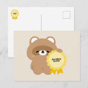Cartes Pour Fêtes Annuelles Castor tendre certifié