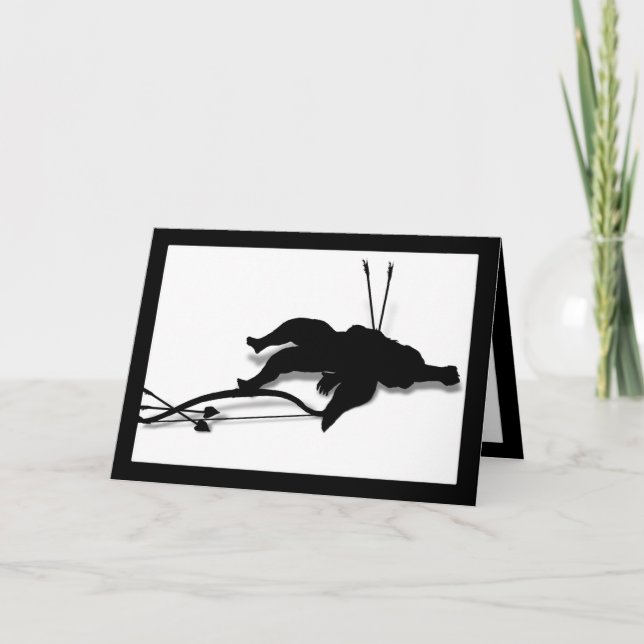 Cartes Pour Fêtes Annuelles Casualty of Love (Cupid's Down - ajouter du texte) (Devant)