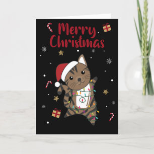 Cartes Pour Fêtes Annuelles Cat Christmas Snow Winter Animals Cats Adult Cloth
