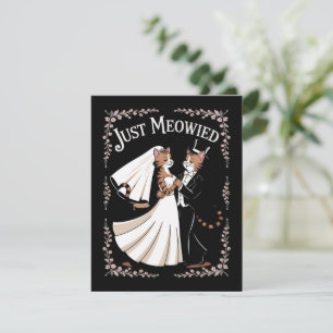 Cartes Pour Fêtes Annuelles Cat Royal Mariage Drôle Juste Marié Couples Danse