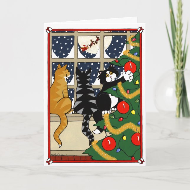 CARTES POUR FÊTES ANNUELLES CAT VILAIN (Devant)