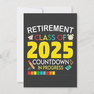 Cartes Pour Fêtes Annuelles Catégorie de retraite du compte à rebours 2025 en 
