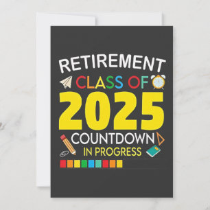 Cartes Pour Fêtes Annuelles Catégorie de retraite du compte à rebours 2025 en 