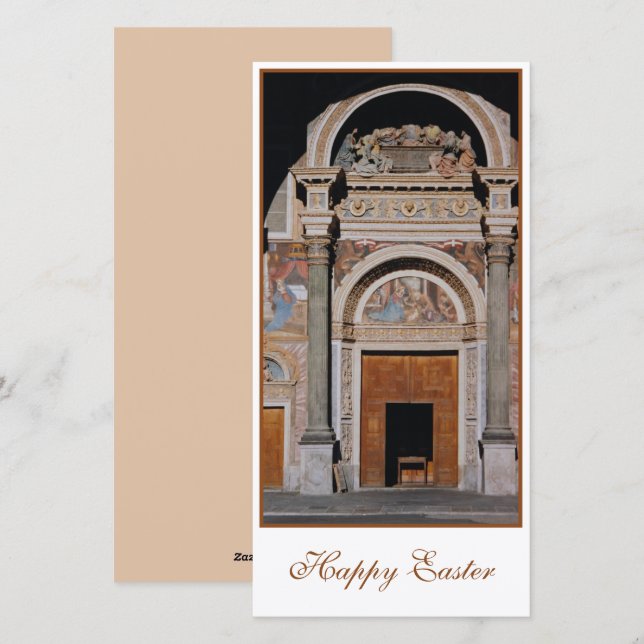 Cartes Pour Fêtes Annuelles Cathédrale Aoste, Italie, Pâques (Devant / Derrière)