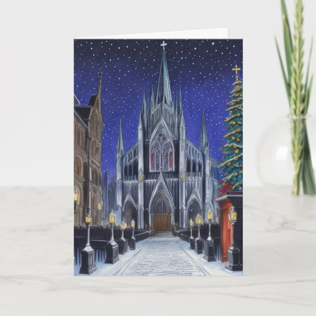 Cartes Pour Fêtes Annuelles Cathédrale de Noël (Devant)