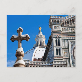 Cartes Pour Fêtes Annuelles Cathédrale italienne couverte de neige