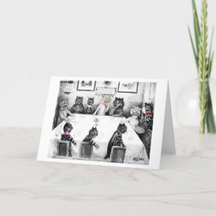 Cartes Pour Fêtes Annuelles Cats Christmas Catastrophe Card de Louis Wain