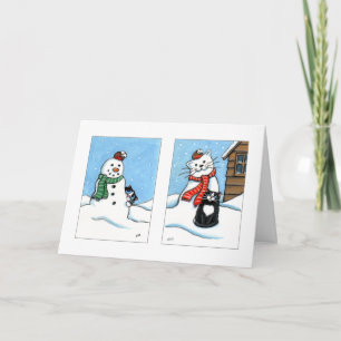 Cartes Pour Fêtes Annuelles Cats et That Pesky Robin  