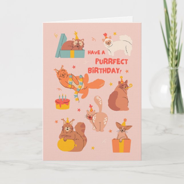 Cartes Pour Fêtes Annuelles Cats Happy Birthday card (Devant)