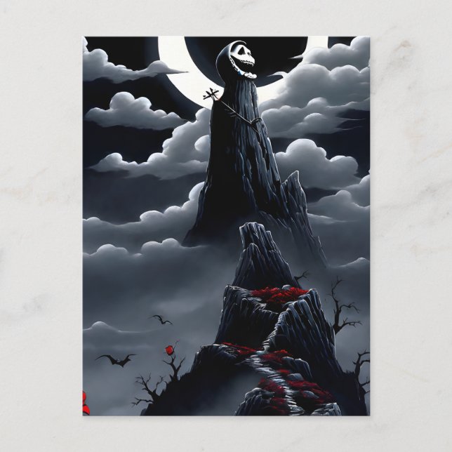Cartes Pour Fêtes Annuelles Cauchemar avant Halloween paysage, portrait (Devant)