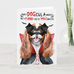 Cartes Pour Fêtes Annuelles Cavalier King Charles Chien Count DOGcula Hallowee