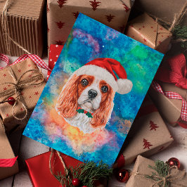Cartes Pour Fêtes Annuelles Cavalier King Charles Spaniel race Chien Noël