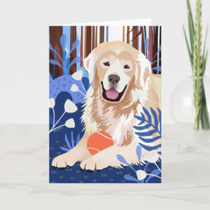 Cartes Pour Fêtes Annuelles CE BEAUCOUP EST VRAI Golden Retriever ART CARD