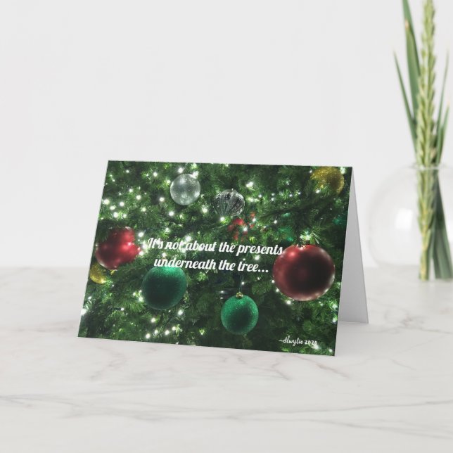 Cartes Pour Fêtes Annuelles Ce n'est pas à propos des cadeaux (Devant)