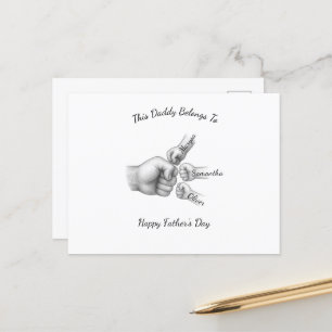 Cartes Pour Fêtes Annuelles Ce papa appartient à - Don avec les noms des enfan