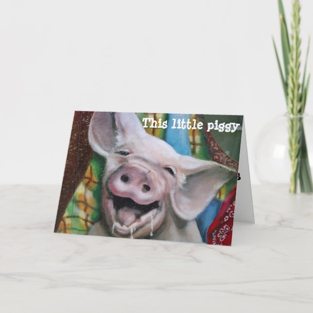CARTES POUR FÊTES ANNUELLES CE PETIT NOËL DE PIGGIE DÉSIRE (Devant)