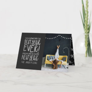 CARTES POUR FÊTES ANNUELLES CE SERA LA MEILLEURE ANNÉE QUE JAMAIS ! ARGENT