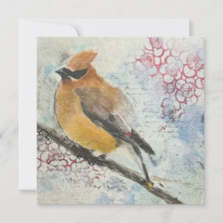 Cartes Pour Fêtes Annuelles Cedar Waxwing