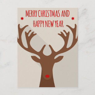 Cartes Pour Fêtes Annuelles Ceinture de rennes de Noël cool wapiti moderne