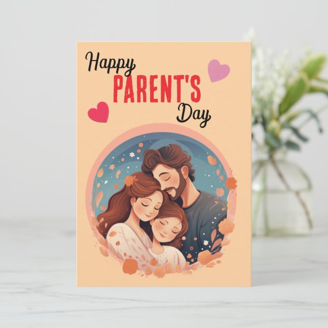 Cartes Pour Fêtes Annuelles "Celebrating You, Mom & Dad" (Debout devant)