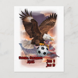 Cartes Pour Fêtes Annuelles Célébration de football 2026 sur un