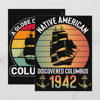 Cartes Pour Fêtes Annuelles Célébration de la Journée de Christophe Colomb : H