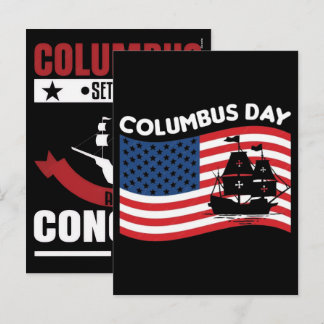 Cartes Pour Fêtes Annuelles Célébration de la Journée de Christophe Colomb : H