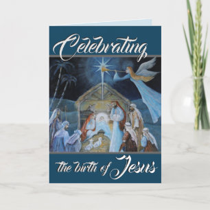 Cartes Pour Fêtes Annuelles Célébration de la naissance de Jésus, Nativité de 