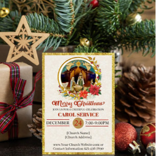 Cartes Pour Fêtes Annuelles Célébration de Noël de l'Église chrétienne religie