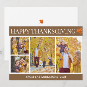 Cartes Pour Fêtes Annuelles Célébration de Thanksgiving familiale moderne avec