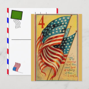 Cartes Pour Fêtes Annuelles Célébration des 250 ans des États-Unis : Amérique 