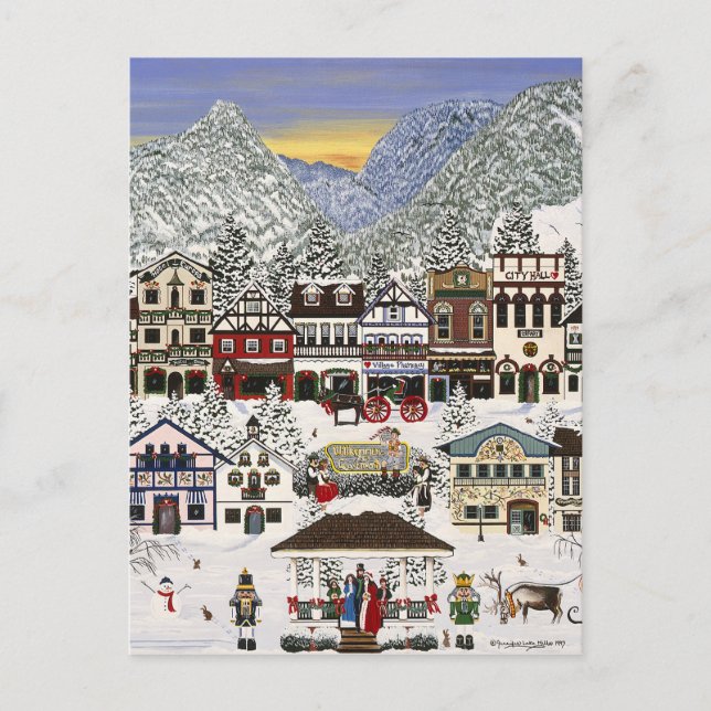 Cartes Pour Fêtes Annuelles Célébration des vacances dans Leavenworth (Devant)
