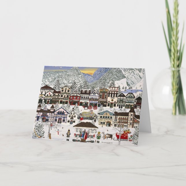 Cartes Pour Fêtes Annuelles Célébration des vacances dans Leavenworth (Devant)