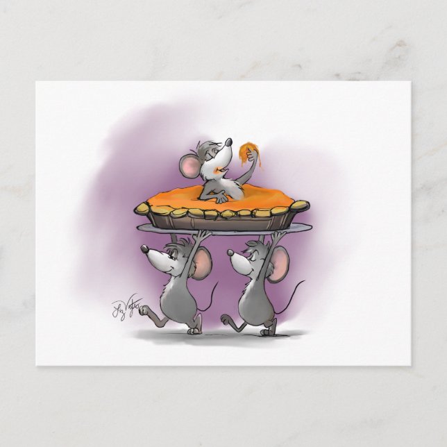 Cartes Pour Fêtes Annuelles Célébration du citrouille Pie (Devant)