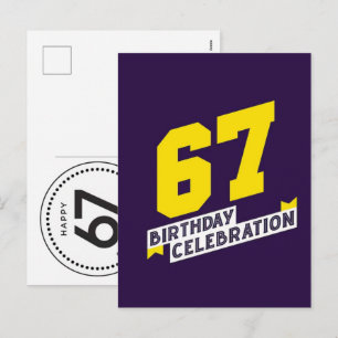 Cartes Pour Fêtes Annuelles Célébrez 67 ans : Grand-père Grand-mère Anniversai