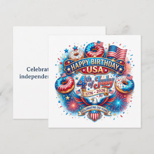 Cartes Pour Fêtes Annuelles Célébrez le 250e anniversaire de l'Amérique avec u